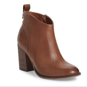 BP. Lance Leather Block Heel Bootie